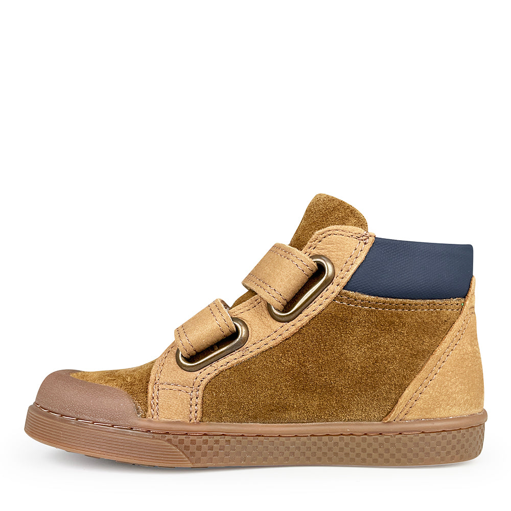 Sneaker camel / blauw