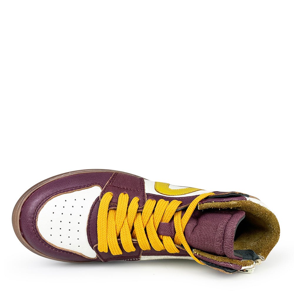 Sneaker burgundy / ochre