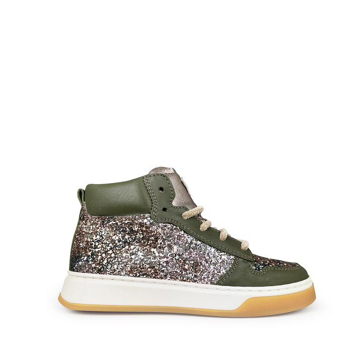 Glitter sneaker met groen