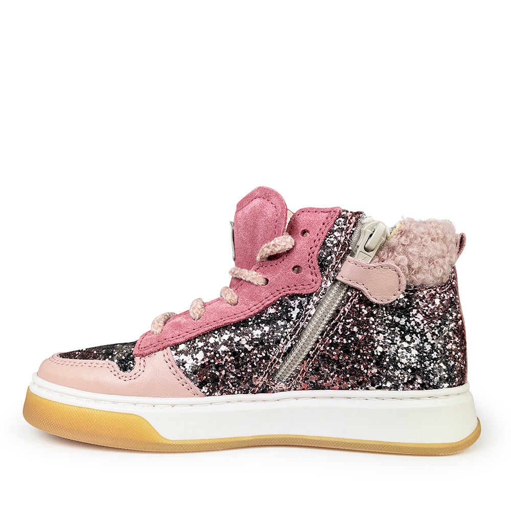 Sneaker roze glitter