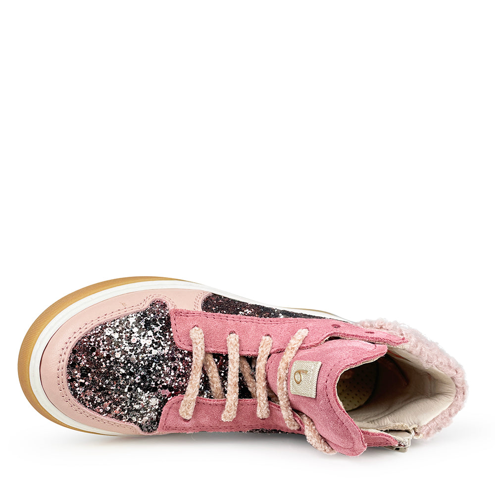 Sneaker roze glitter