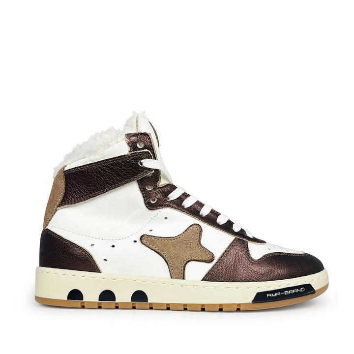 Sneaker white / brown