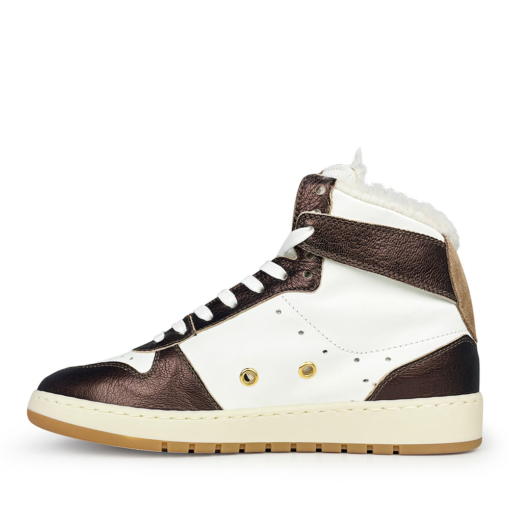 Sneaker white / brown