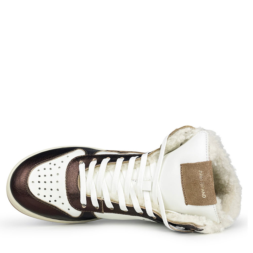 Sneaker white / brown