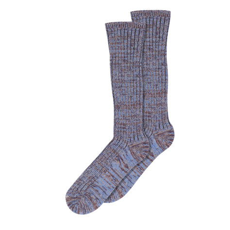 Multicolour knitted sock blue