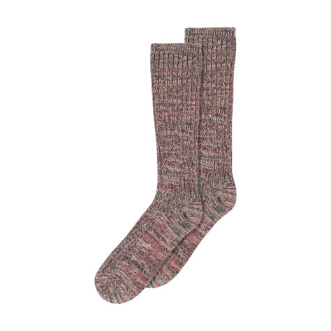 Multicolour knitted sock pink