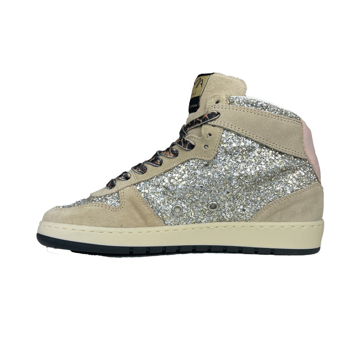 Sneaker beige glitter