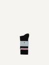 Black sports socks with rib.