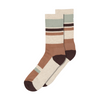 Socks with stripes and areas multi color rust