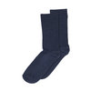 Fine wool rib socks blue