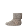 Fine wool rib socks light brown