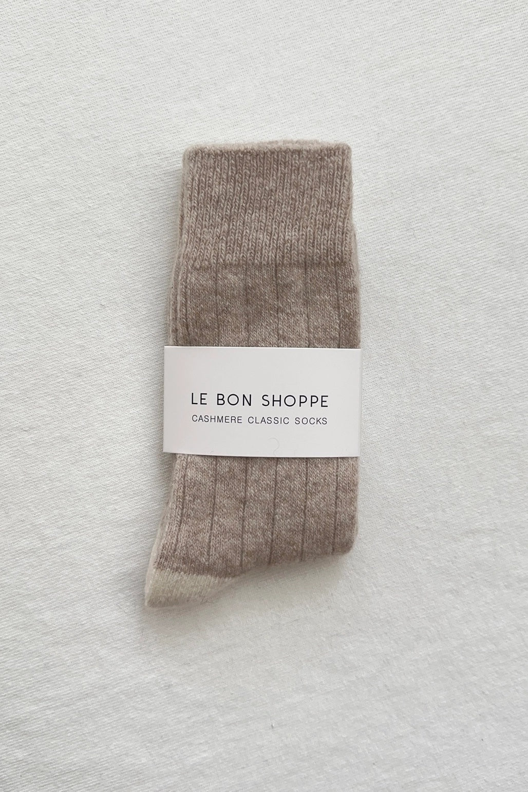 Cashmere classic socks beige melange