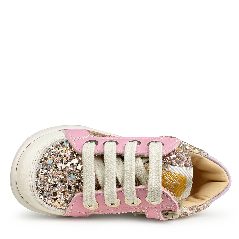 Sneaker roze glitter