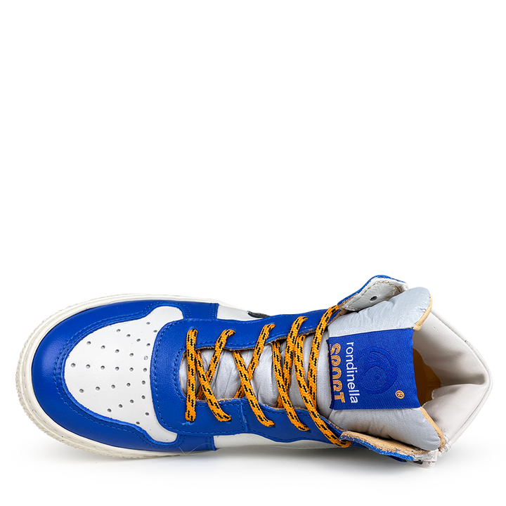 Witte sneaker met blauw