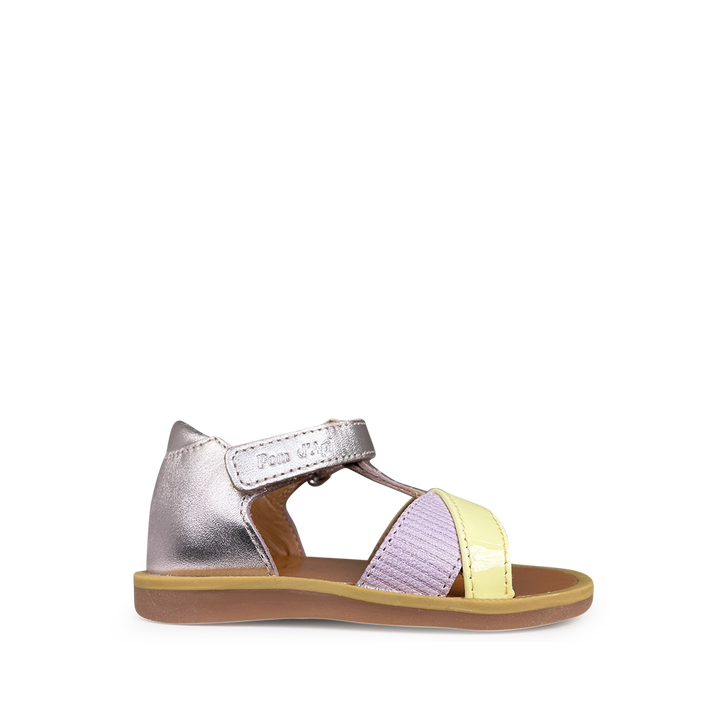 Platinum and pastel sandal