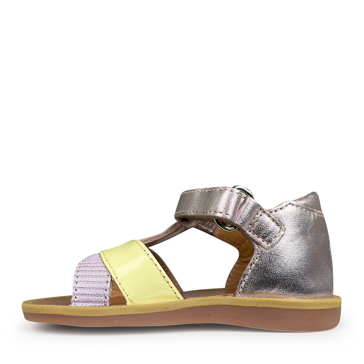 Platinum and pastel sandal