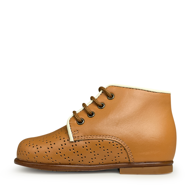 Lace-up shoe cognac