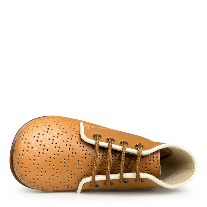 Lace-up shoe cognac