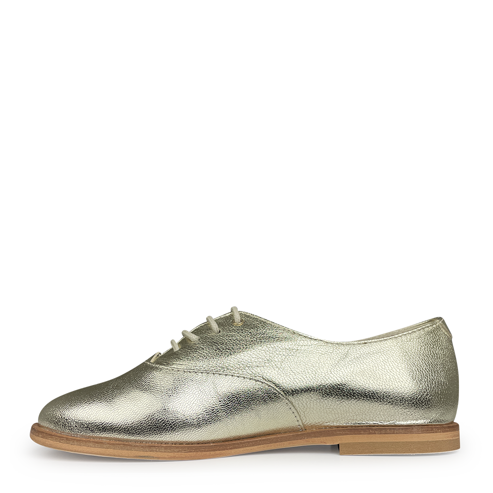 Gold lace-up shoe