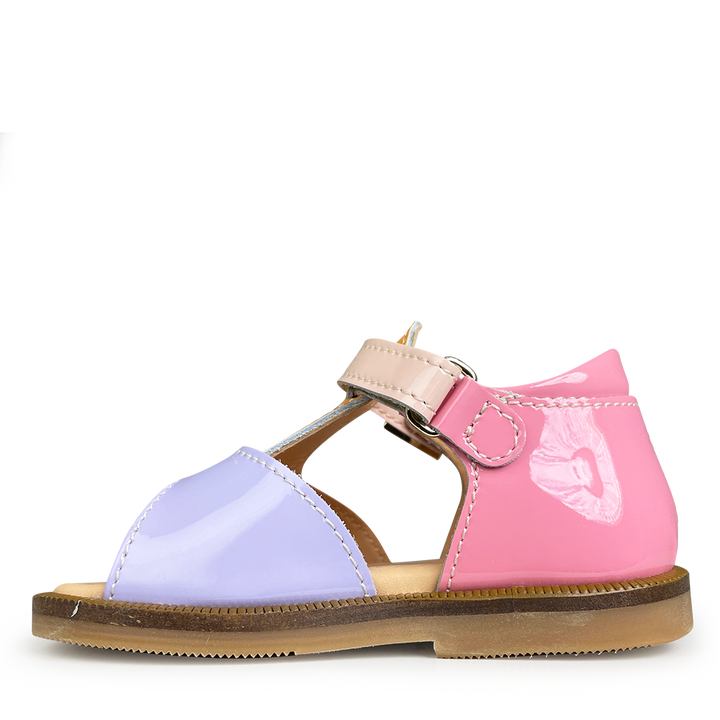 Sandal orange, pink and blue