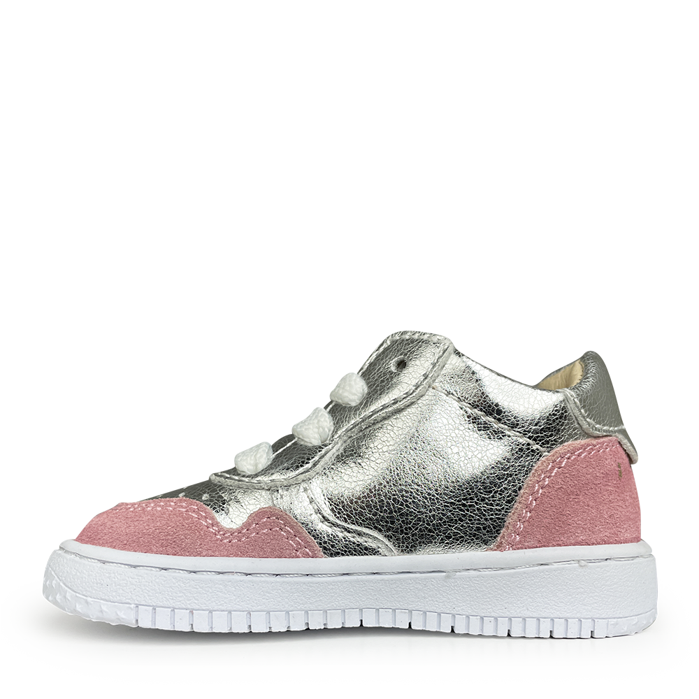 Pre-sneaker zilver en roze