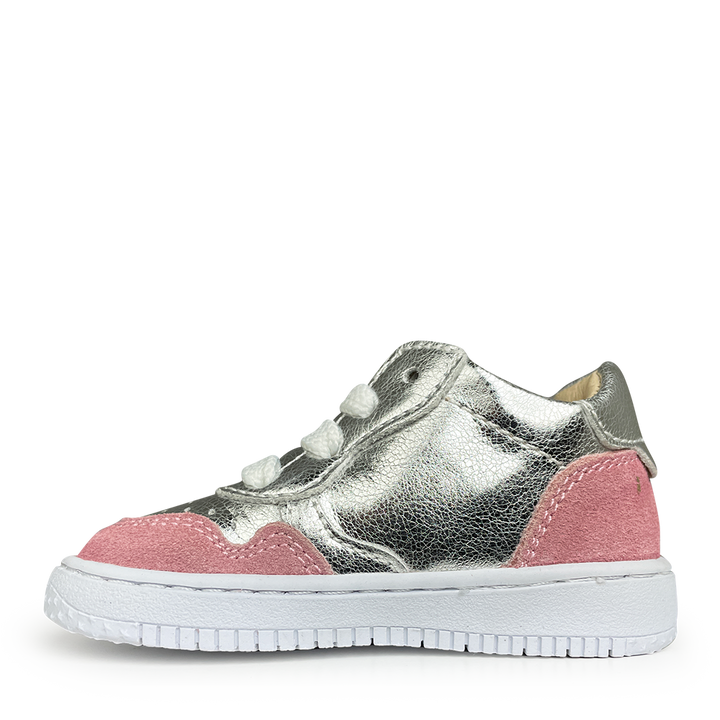 Pre-sneaker zilver en roze