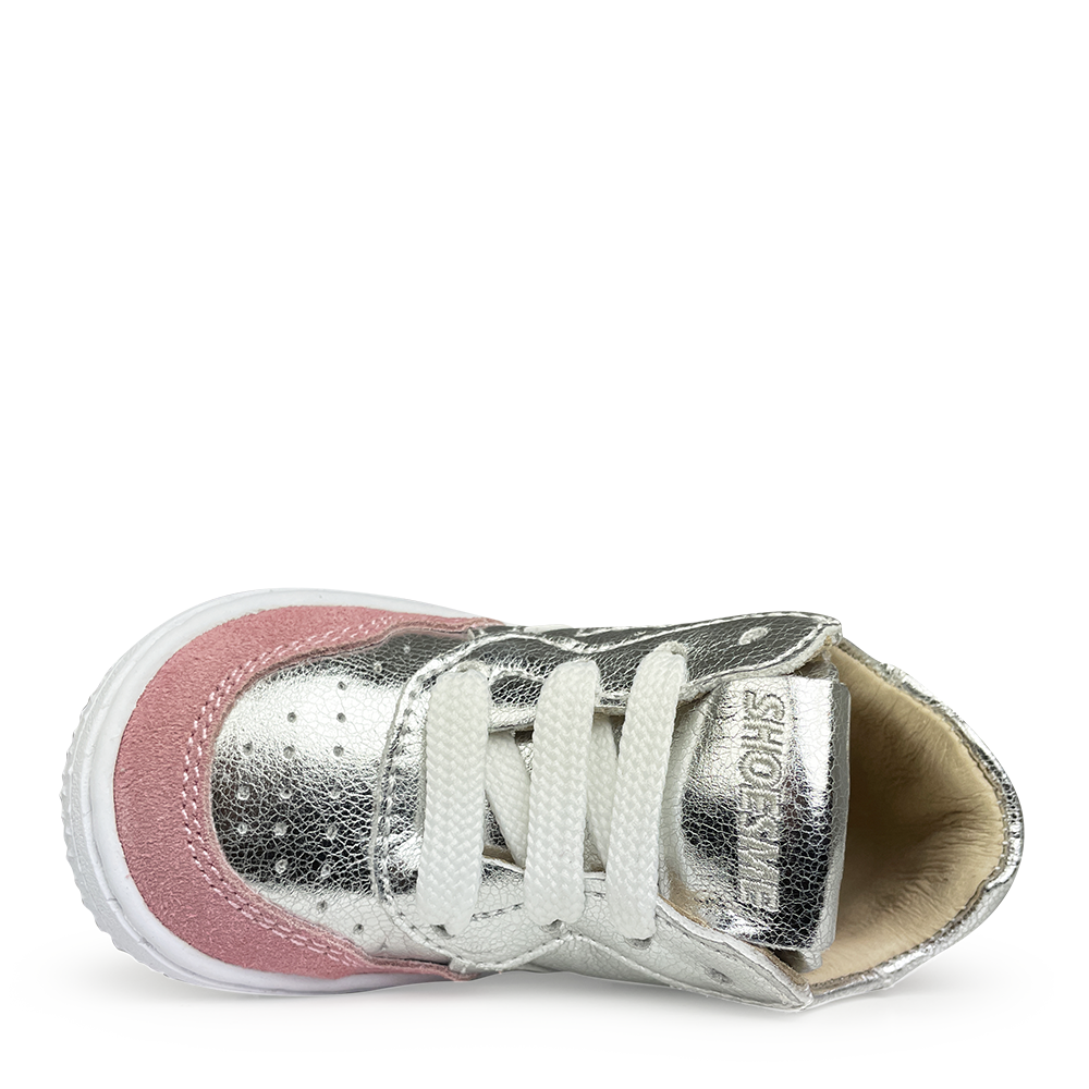 Pre-sneaker zilver en roze