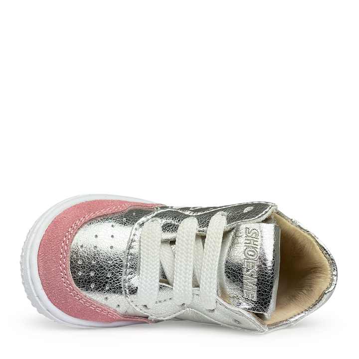 Pre-sneaker zilver en roze