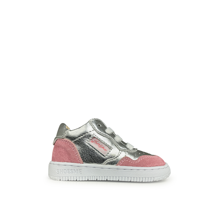 Pre-sneaker zilver en roze