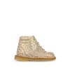 Ankle boots print gold