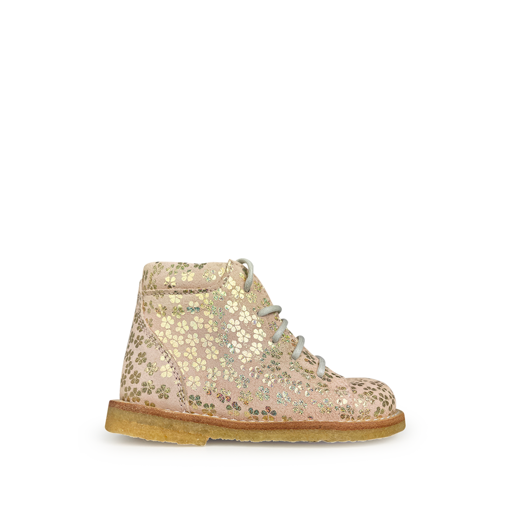 Ankle boots print gold