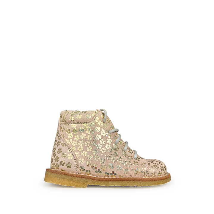 Ankle boots print gold