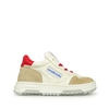 White sneaker with red