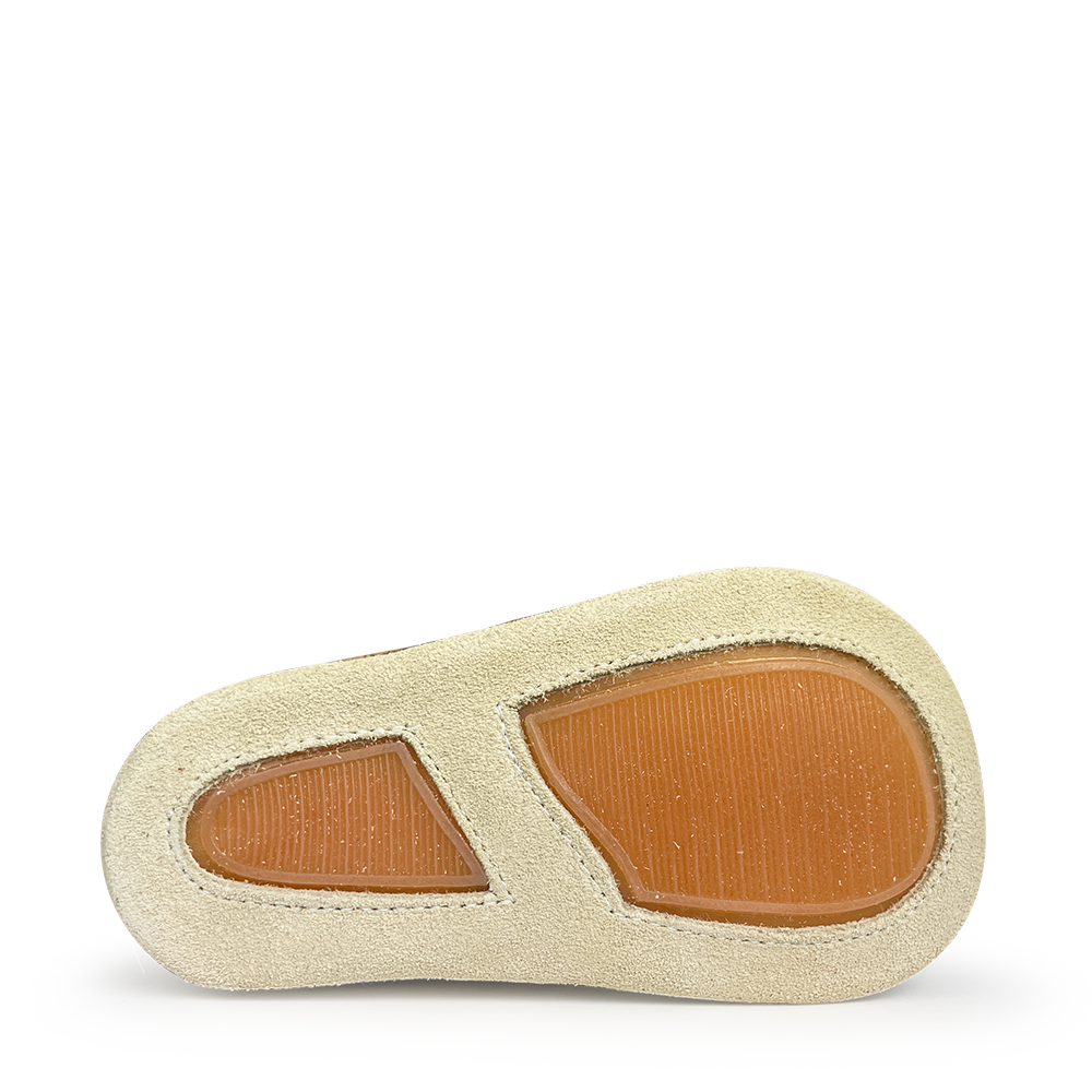 Baby slipper beige / cognac