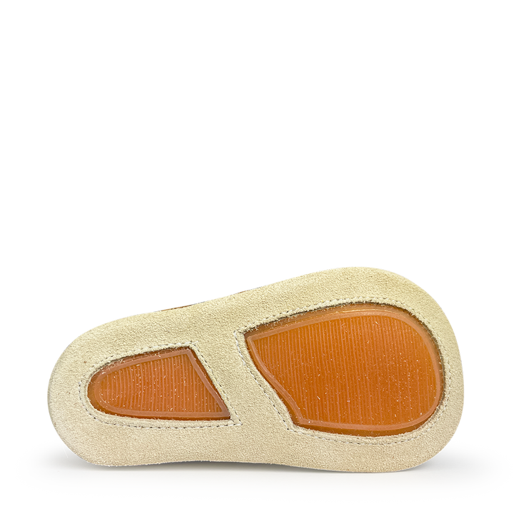 Baby slipper beige / cognac