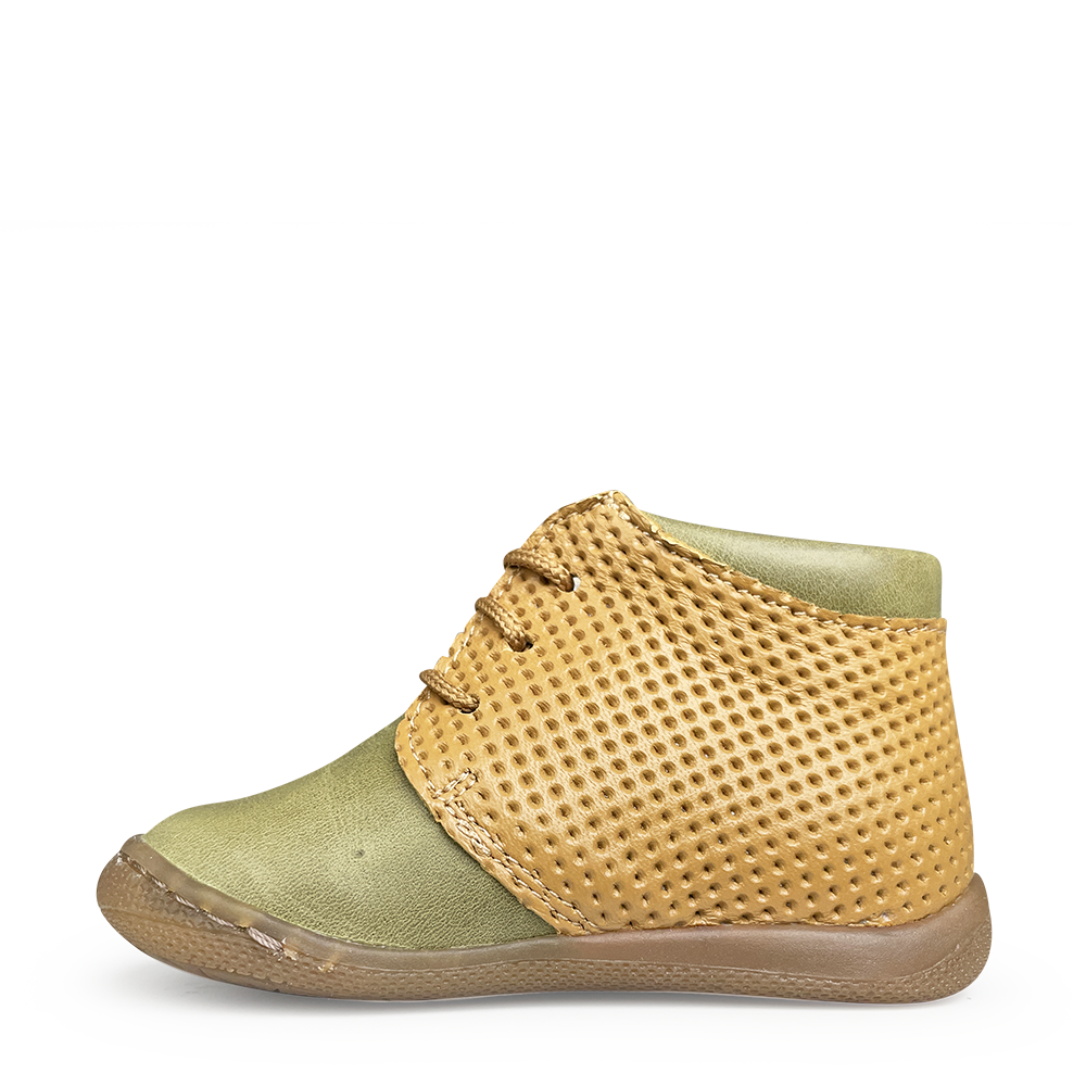 Prestapper in olive with brown