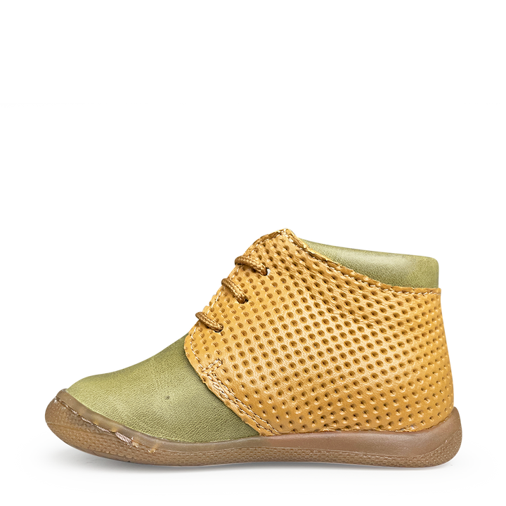 Prestapper in olive with brown