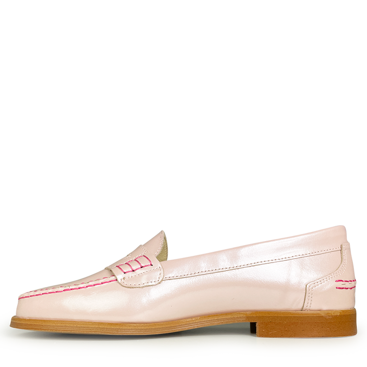 Roze laklederen loafer