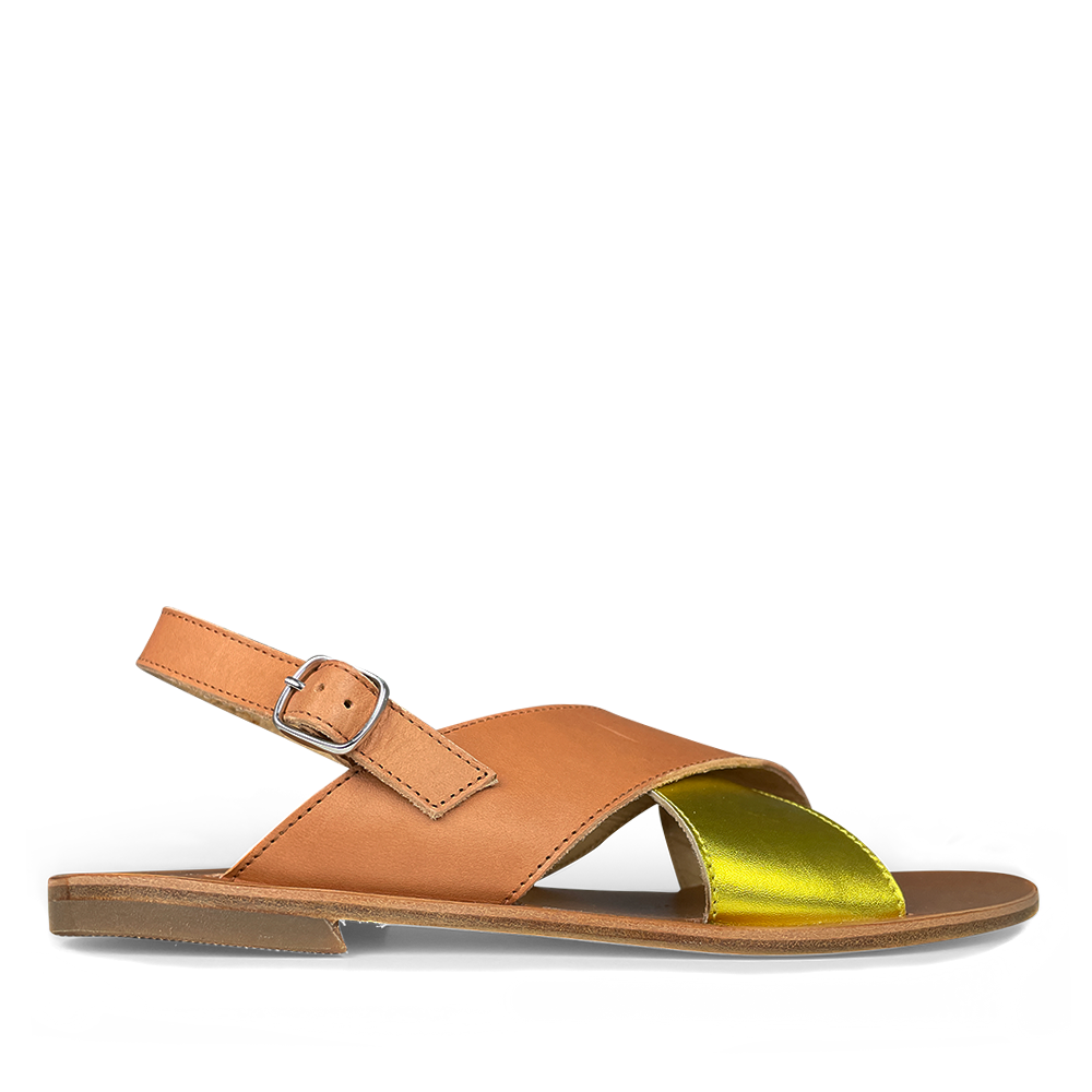 Sandal cognac / gold