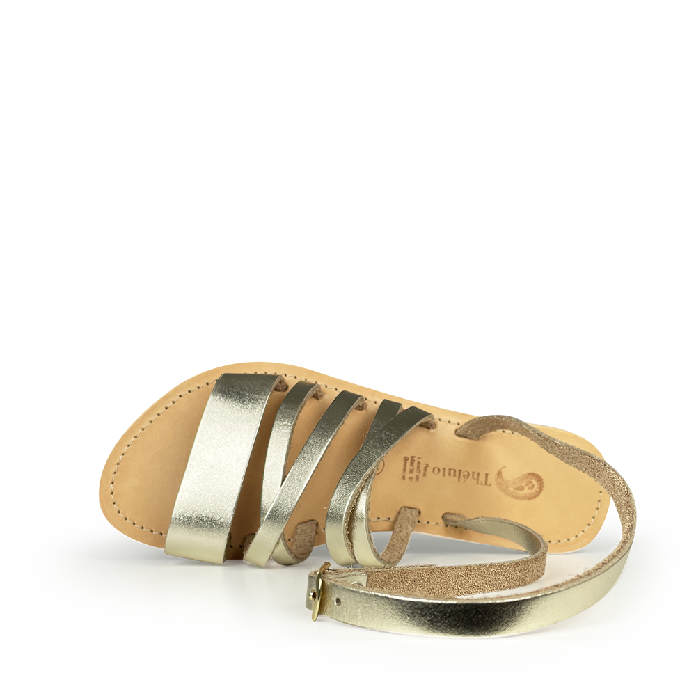 Gold leather Roman sandal