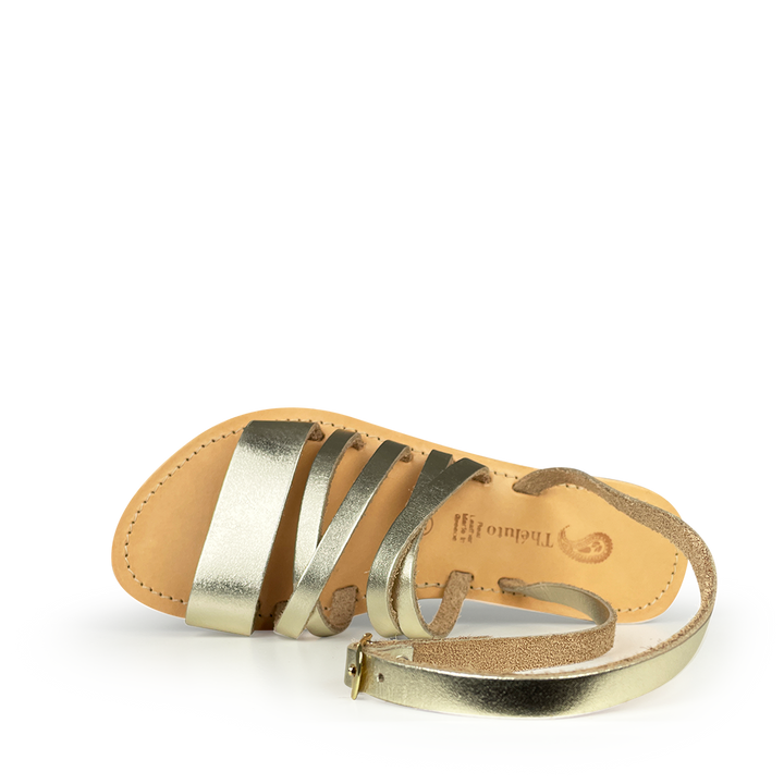 Gold leather Roman sandal