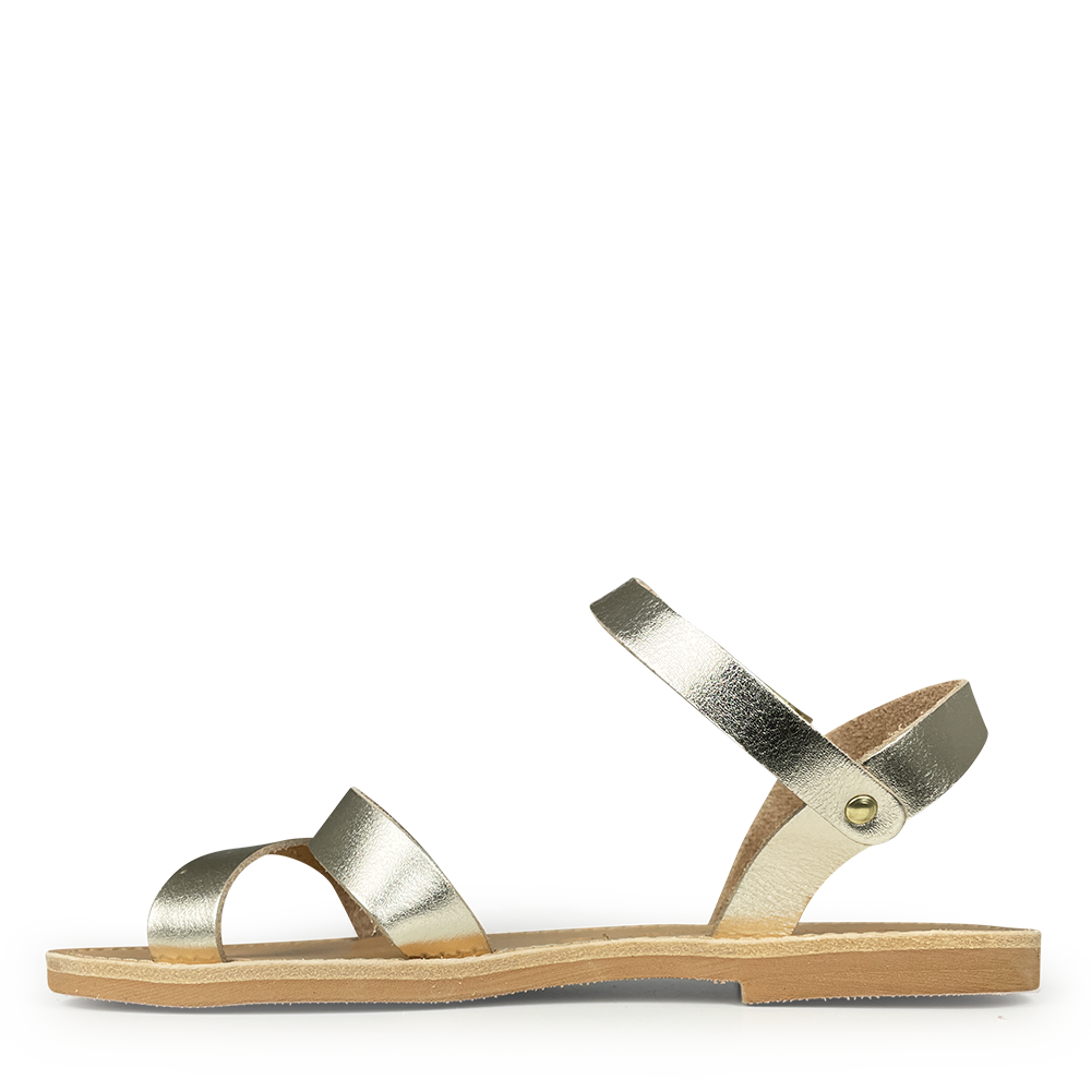 Golden leather sandal