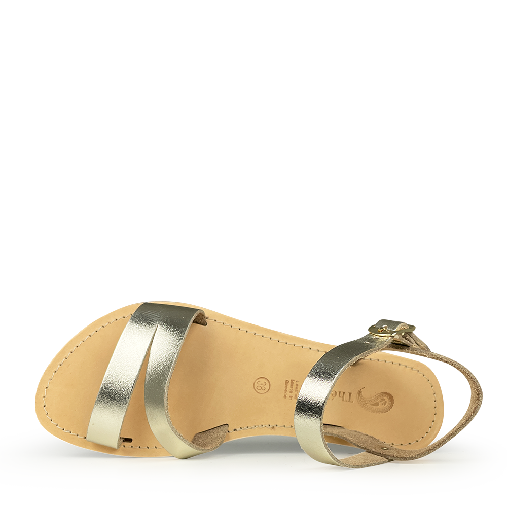 Golden leather sandal