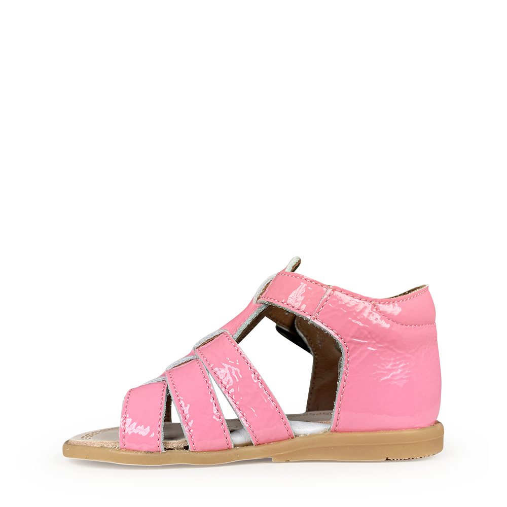 Pink patent sandal