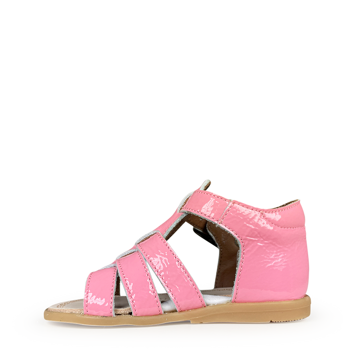 Pink patent sandal