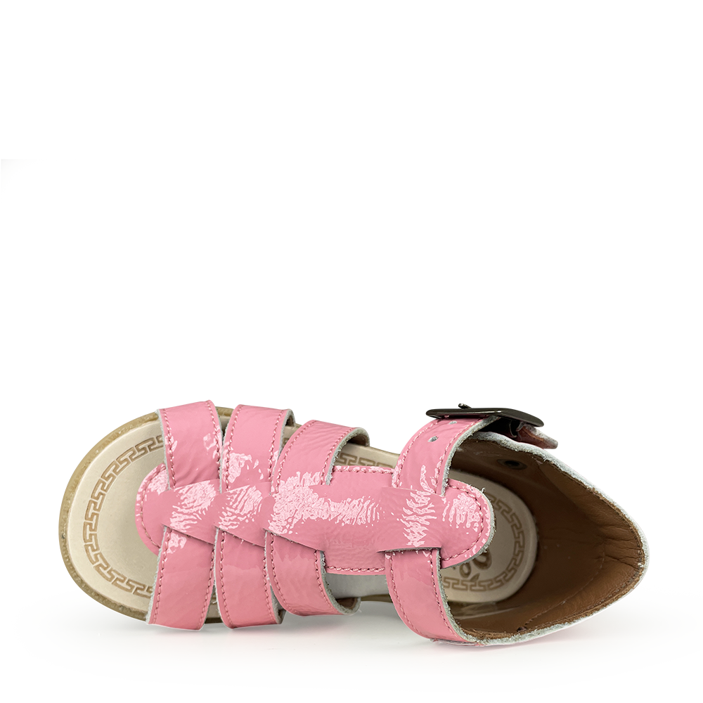 Pink patent sandal