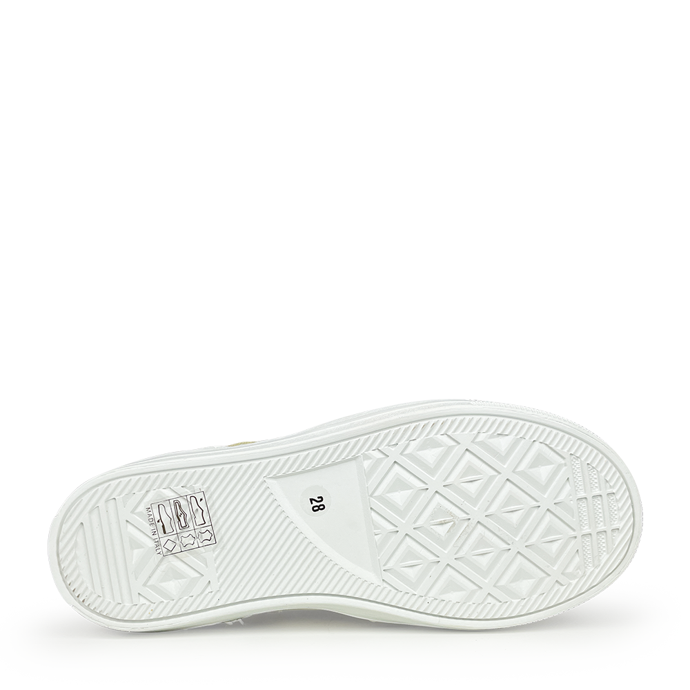 Witte sneaker met geel