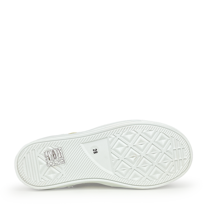 Witte sneaker met geel