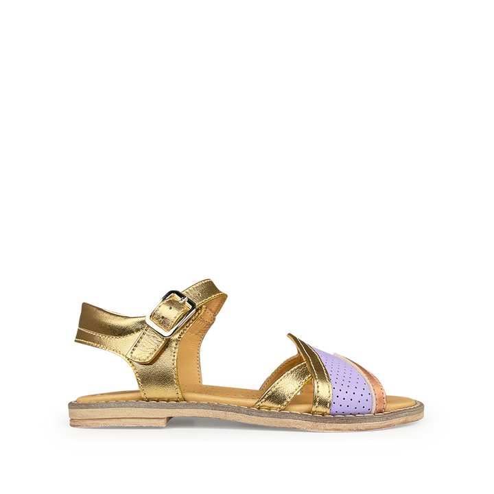 Gold and purple sandal