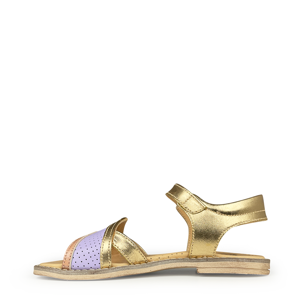 Gold and purple sandal